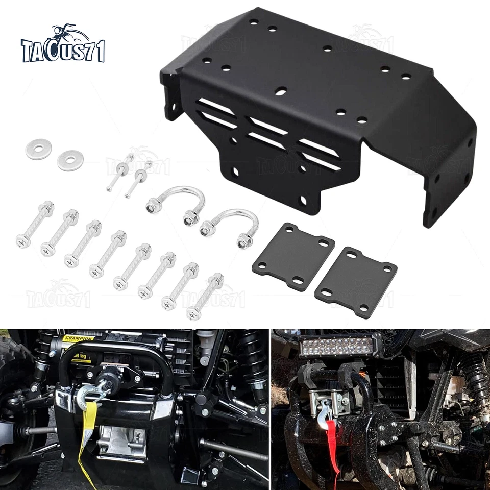 Kit de placa de soporte de montaje de cabrestante de parachoques inferior para Honda Pioneer 500 520 2015-2025 Foto 1 de 4