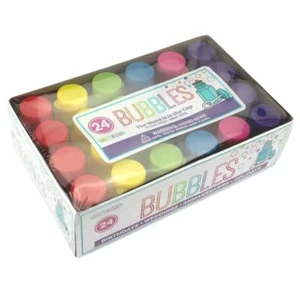 Mini Bubbles 24pk Multicoloured Kids Birthday Favours Loot Party Bag Fillers - Picture 1 of 4