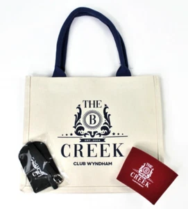 Club Wyndham Set Bonnet Creek Canvas Beuteltasche und Kofferanhänger & Getränk Coozie NEU - Bild 1 von 9