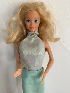 Vintage 80s 1985 Superstar Era Magic Moves Barbie Doll Teal Dress No Shoes - Picture 1 of 7
