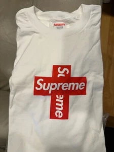 Supreme Cross Box Logo Tee Size L WHITE (FW20) BRAND NEW Size M-XL - Picture 1 of 2