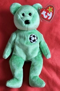 TY Beanie Baby 1999 Kicks Soccer Bear - Picture 1 of 6