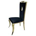 Luxury Black Gold Glamour Schwarzer Stuhl goldene Polstersthle