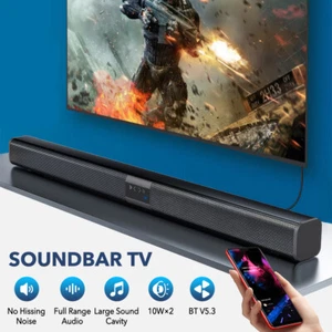 Bluetooth Sound Bar 3D Surround Sound Home Theater Wireless Speakers 32-In 20W - Picture 1 of 13