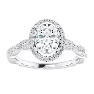 1 ct Oval Cut D-VVS1 Moissanite Wedding Engagement Ring S925 Sterling Silver - Picture 1 of 12