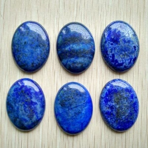 Wholesale 6pcs Natural Lapis lazuli Stone Oval CAB CABOCHON 30x40mm DIY - Picture 1 of 3