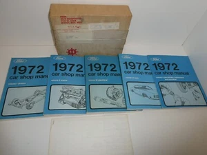 Vintage Original OEM 1972 Ford Auto Werkstatthandbuch Set Bände 1-5 Mustang Cougar Torino - Bild 1 von 9