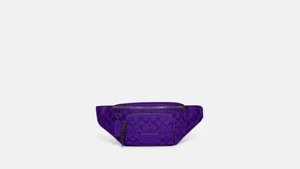 NWT Coach C9893 Track Belt Bag in Signature Canvas Sport Purple MRSP: $298 - Picture 1 of 3
