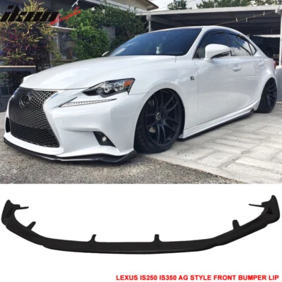 Fits 14-16 Lexus IS250 IS300 IS350 IS200t F Sport AG Style Front Bumper Lip - PU Foto 1 de 4