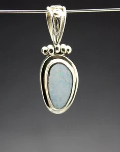 ECHTER AUSTRALISCHER OPAL ANHÄNGER 925 STERLINGSILBER SCHNELLER KOSTENLOSER VERSAND!! - Bild 1 von 11