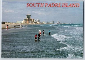 Postcard Continental - Vintage South Padre Island Surf Searching - Picture 1 of 2