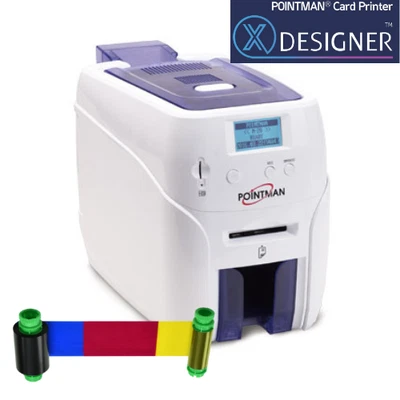 Pointman Nuvia N20 (N30) DUAL-Sided Printer Bundle w/ Color Ribbon & Software - Image 1 of 4