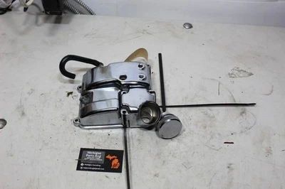 92-97 Harley Dyna OEM Transmission Top Upper Cover Dip Stick Set Chrome - Image 1 of 4