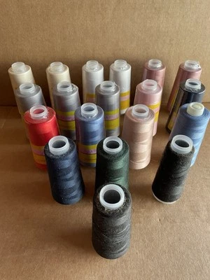 Overlock Thread by Beechwood Ltd 3,000yd ea Lot of 13, New Sealed/6 Used - Image 1 of 4
