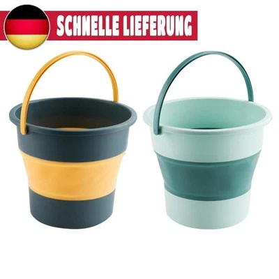 5/10L Faltbarer Wasser Eimer Falteimer Campingeimer Putzeimer Wassereimer Neu DE - Bild 1 von 4
