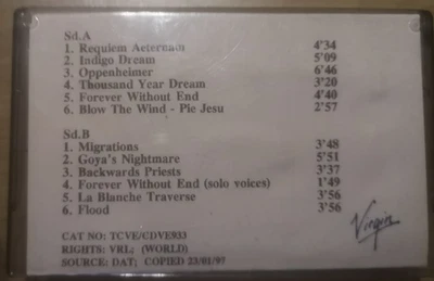 Jocelyn Pook - Deluge - PROMO Cassette - Virgin 1997 - Image 1 of 4