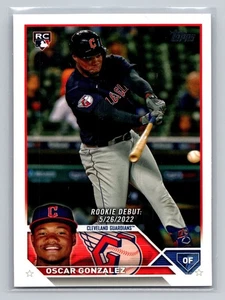 2023 Topps Update Series - Rookie Debut Oscar Gonzalez #US275 (RC) - Picture 1 of 2