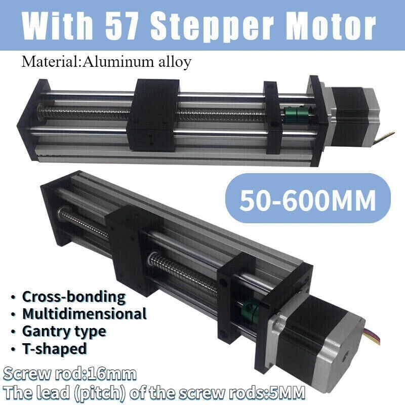 1605 CNC Linear Guide Stroke Rail Motion Slide Stage Actuator +57 Stepper Motor - Image 1 of 4