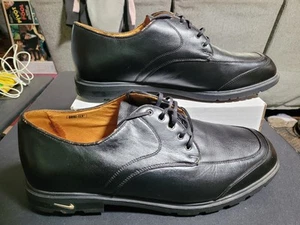 Vtg Nike Tiger Woods TW Last Golf Shoes Cleats Mens 13 Black Leather 183892 - Picture 1 of 10