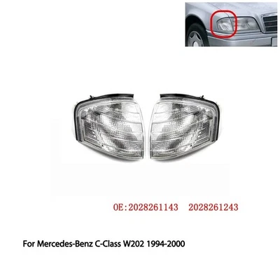 Par de luces de esquina indicadoras de señal de giro delanteras para Mercedes-Benz Clase C W202 Foto 1 de 4