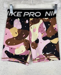NIKE PRO Dri-Fit Athletic Shorts Girls Size XL Ice Cream Design Running Shorts - Picture 1 of 7