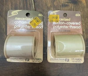 Vintage American Thread mercerisierte Baumwolle Polyestergarn natur & creme versiegelt 2 - Bild 1 von 4