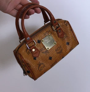 Mcm bag mini small monogram leather 90s - Picture 1 of 8