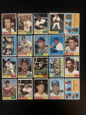 1961 Topps Superstar HOF starter Set(50) Hank Aaron Willie Mays Sandy Koufax Hi# - Image 1 of 4