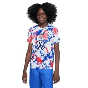 Nike USA 2022 World Cup Pre Match Soccer Tie Dye Jersey DM9625-101 YOUTH XL NICE - Picture 1 of 9