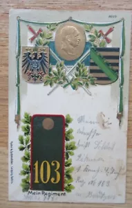 Regiments Postkarte Kgl. Sächs. 4. Infanterie-Regiment Nr. 103 / Bautzen 1910 - Bild 1 von 2
