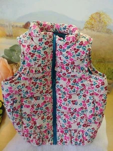 Chaleco de esquí aislado rosa floral genuino para niños de OshKosh niñas talla 12 meses nuevo sin etiquetas - Imagen 1 de 12
