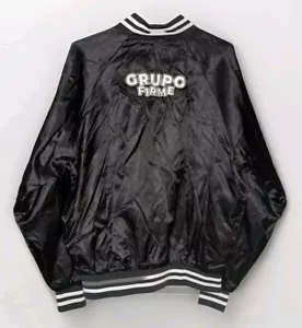 Grupo Firme Concert Satin Jacket, Enfiestados y Amanecidos Tour, Mens M, Black - Picture 1 of 7