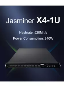 Jasminer X4-1U 520 Mh/s ETCHASH EtHash ETH Crypto ASIC Miner *USA STOCK IN HAND* - Picture 1 of 3