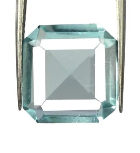 7 Ct/13 mm Natural Octagon Aqua Blue Aquamarine Loose Gemstone Certified SQ204 - Picture 1 of 9