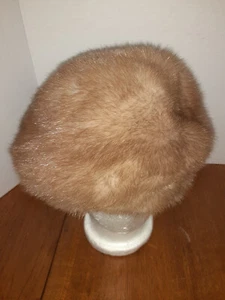 Vintage Medium Brown Mink Hat Mr. John Fabulous Furs Beautiful New York Paris - Picture 1 of 5