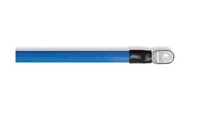 2 Gauge AWG Custom Battery Blue Cables Copper Wire with Black Shrink - Picture 1 of 2