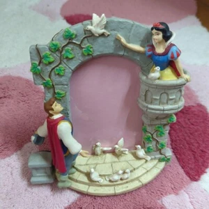 Disney Tokyo Disneyland Snow White Photo Picture Frame Stand Figure Used Japan - Picture 1 of 12