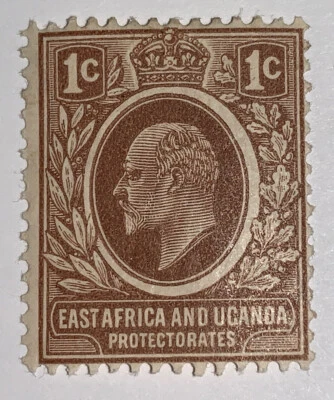 Travelstamps; East Africa & Uganda Stamps Scott #31 1c Edward VII MH OG - Image 1 of 4