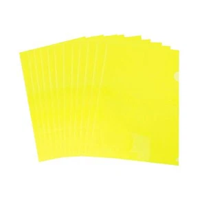 L-Plastic Folder Safe Project Pockets Transparent Clear Document Folder 12pcs... - Picture 1 of 5