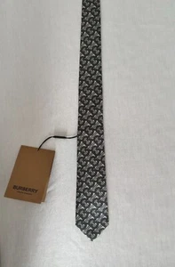Burberry Manston Klassische Seidenkrawatte Monogramm Mittelgrau 8013728 - Bild 1 von 8