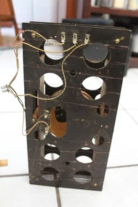 VINTAGE LOOP ANTENNE Radio Teil Holz und Kupfer 14 1/8" markenlos - Bild 1 von 8