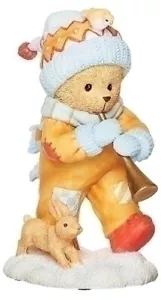 Cherished Teddies Georgie Christmas Bear Blowing Horn Teddy Figurine 133481 TC - Picture 1 of 1