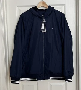 New Tommy Hilfiger Women’s Blue Full Zip REVERSIBLE Jacket Coat Size XL - Picture 1 of 7