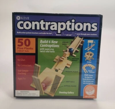 Mindware Keva Contraptions - 50 Pine Wood Plank Set + 2 Keva Balls - New - Image 1 of 4