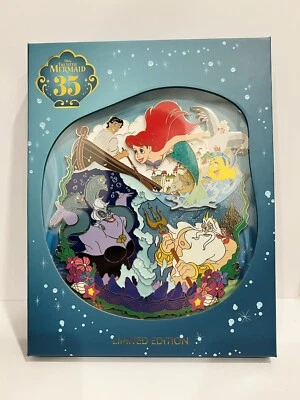 WDI MOG Disney Little Mermaid 35th Anniversary Jumbo Pin LE 300 Pin - Image 1 of 3