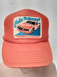 Sombrero de camionero vintage Cale Yarborough Hardee's Racing espuma, malla trasera a presión - Imagen 1 de 7
