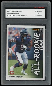 JAQUAN BRISKER 2022 PANINI INSTANT NFL 1ST GRADED 10 ALL-ROOKIE TEAM ROOKIE CARD - Picture 1 of 1