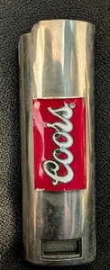 Vintage Coors Beer Bic Lighter Metal Cover with Clock Case Advertising - Picture 1 of 2