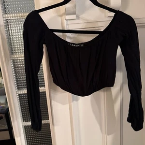 For Love And Lemons Women’s Black Crop Top Off The Shoulder L/S Size S - Picture 1 of 8