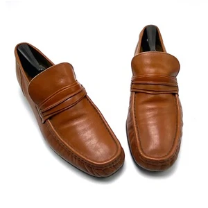 Stuart McGuire Herren Freizeit Mokassin Halbschuh 10E Braun Leder Hergestellt in Italien - Bild 1 von 12